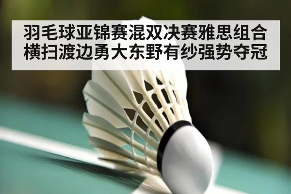 羽毛球亚锦赛混双决赛雅思组合横扫渡边勇大东野有纱强势夺冠